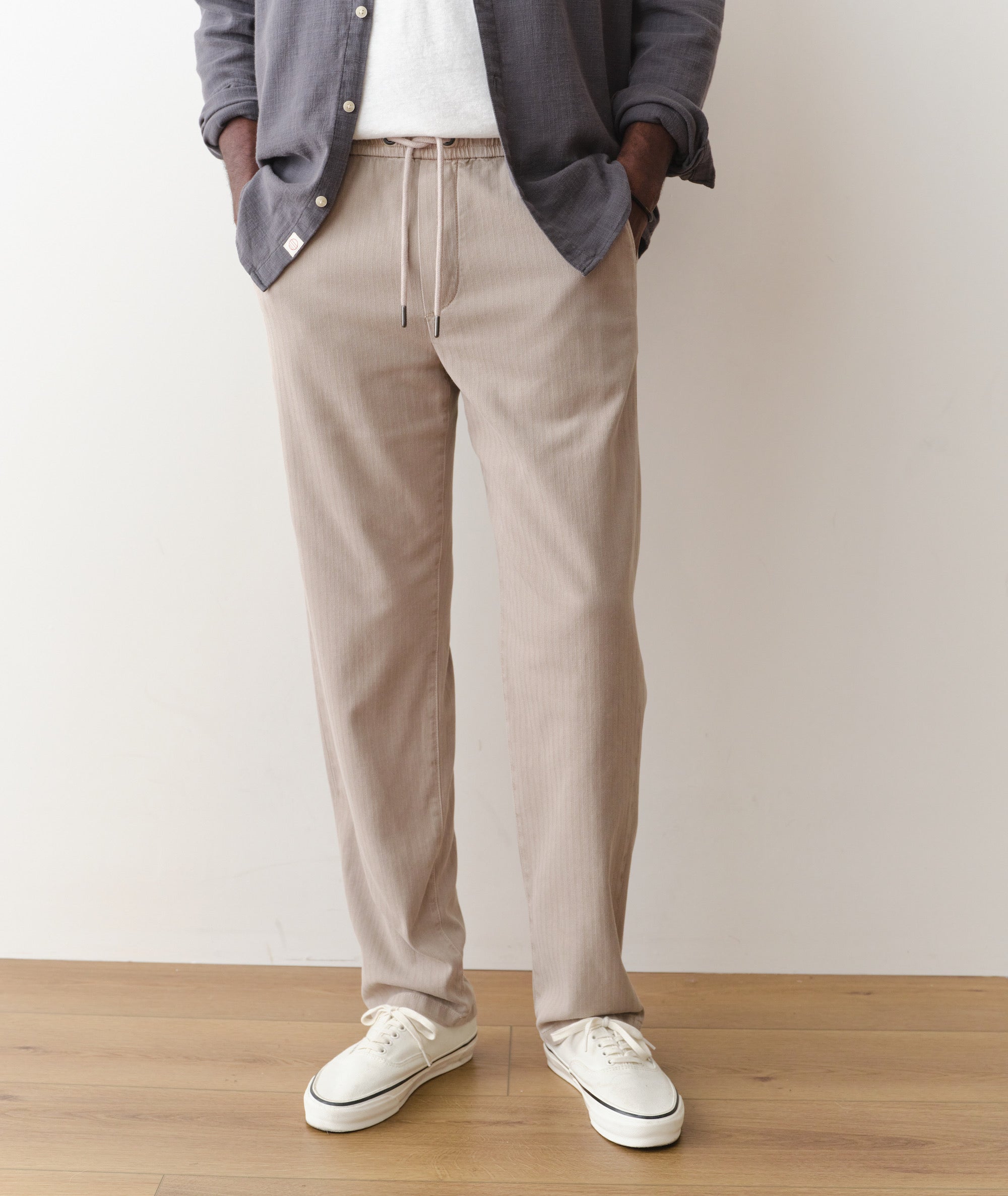 Men's Saturday Herringbone Pants | Taupe | M-30 by Marine Layer Men's Saturday Herringbone Pants | Taupe | M-30 by Marine Layer