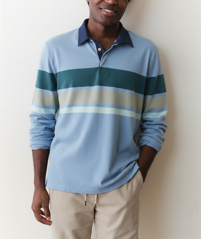 Custom Cut & Sew Sueded Rugby Polo