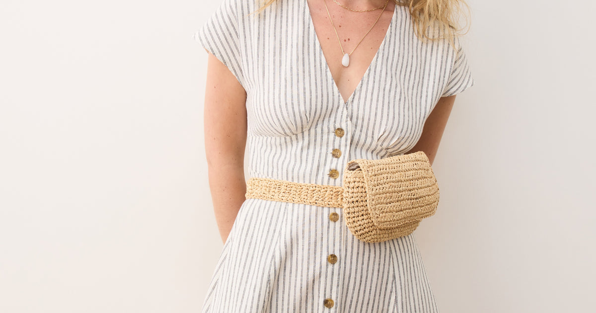 Women's Camila Mini Dress | Cream/Navy Stripe | XL by Marine Layer Women's Camila Mini Dress | Cream/Navy Stripe | XL by Marine Layer