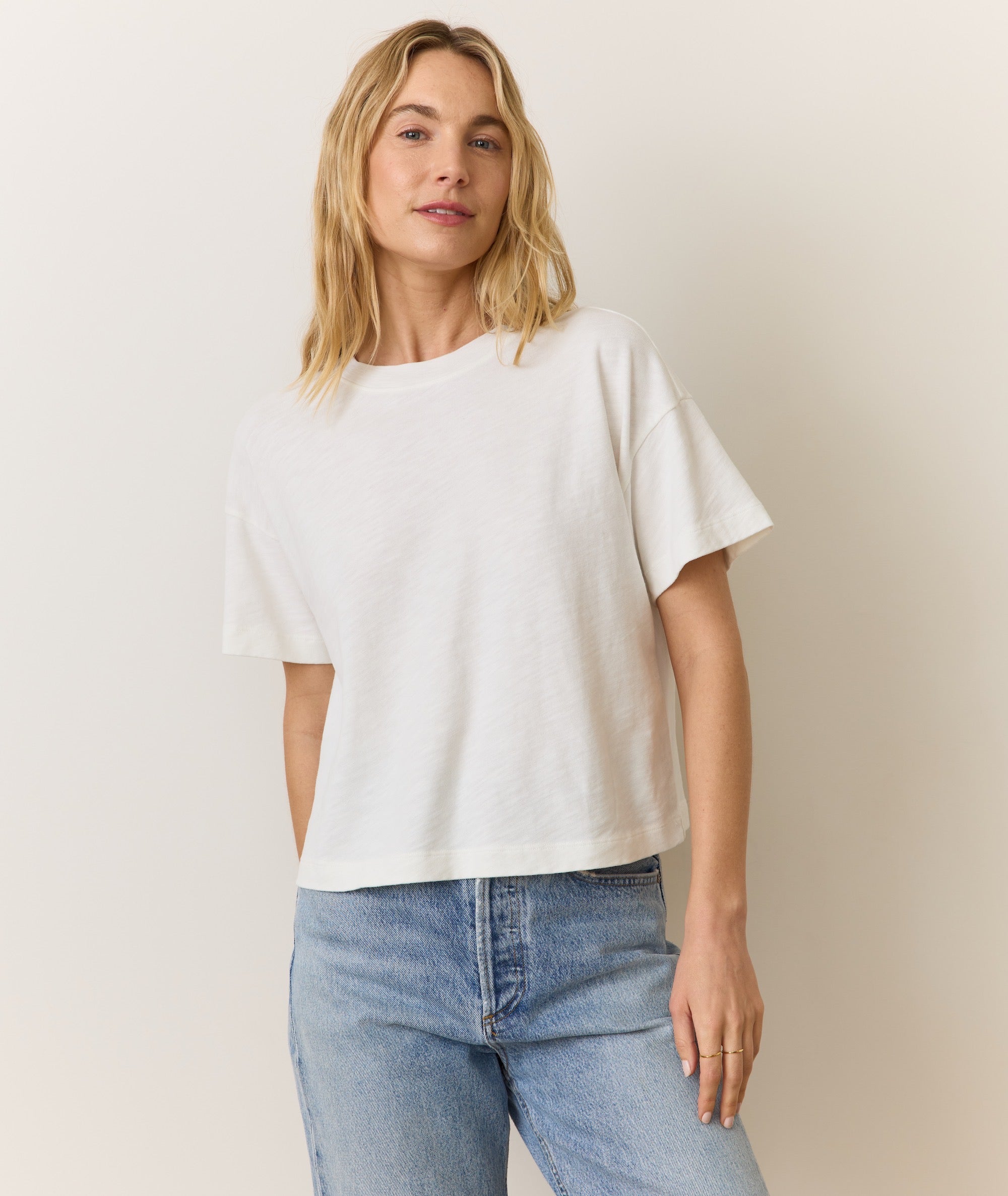Sadie Vintage Slub Crop Tee