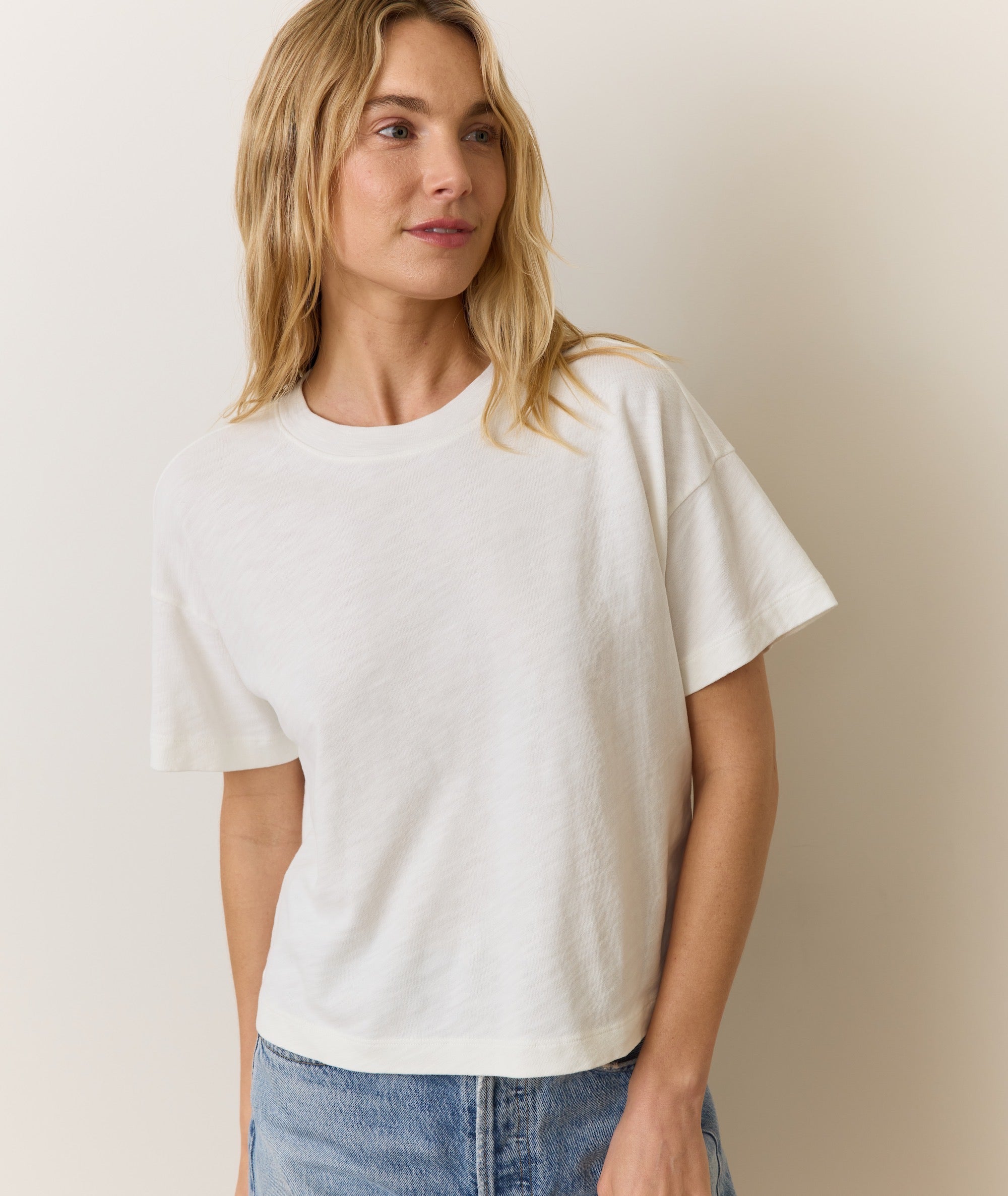Sadie Vintage Slub Crop Tee