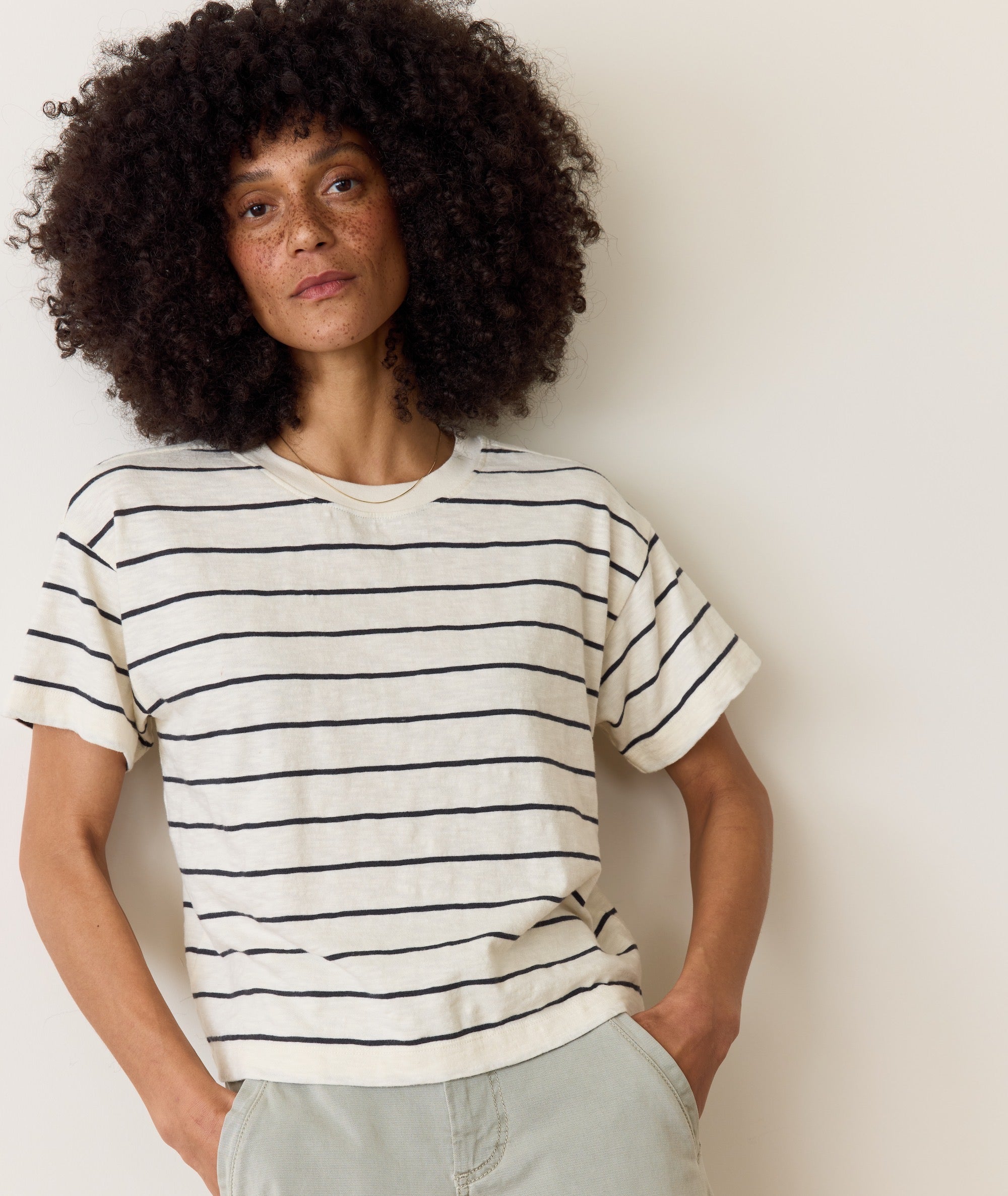 Sadie Vintage Slub Crop Tee