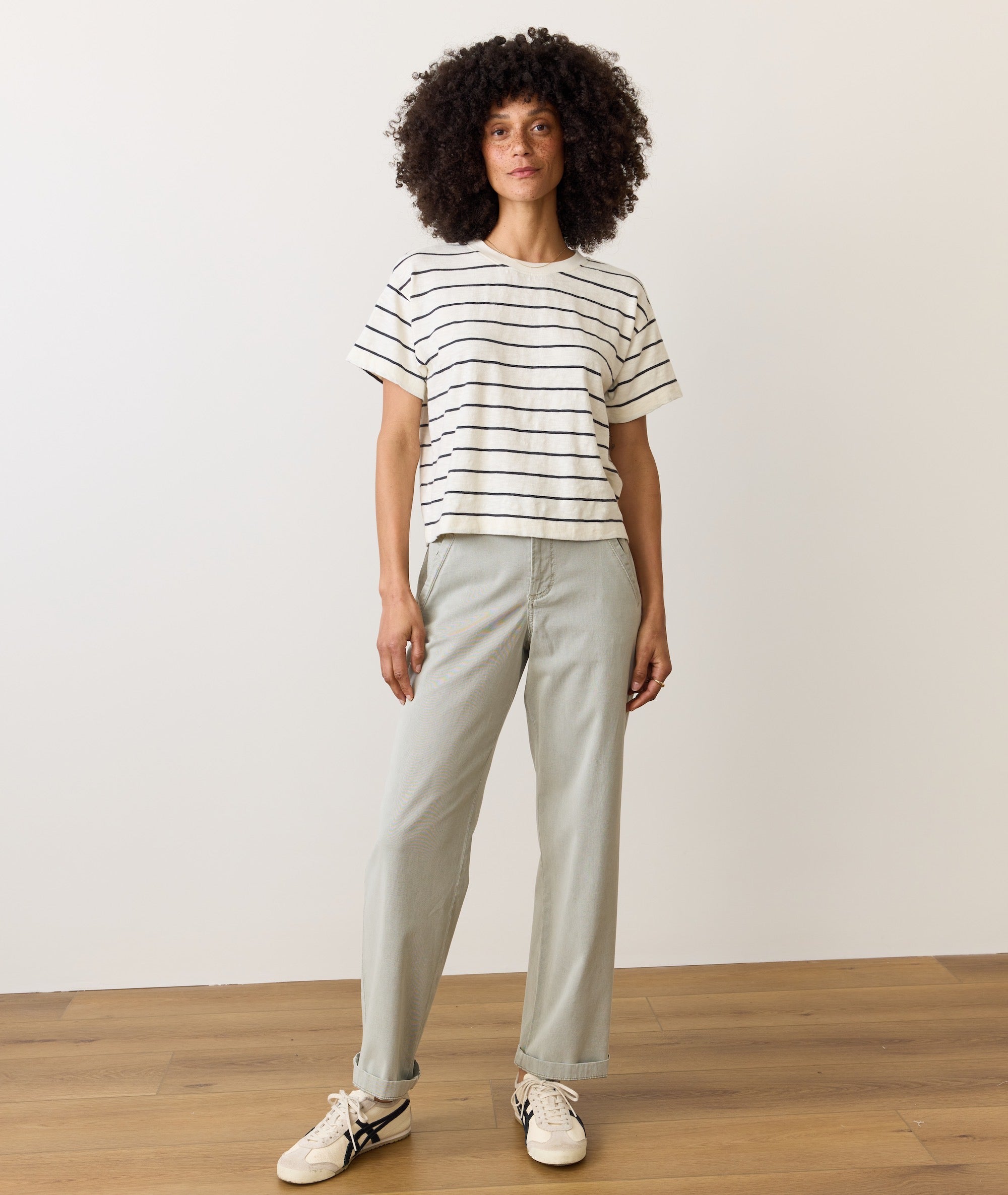 Sadie Vintage Slub Crop Tee