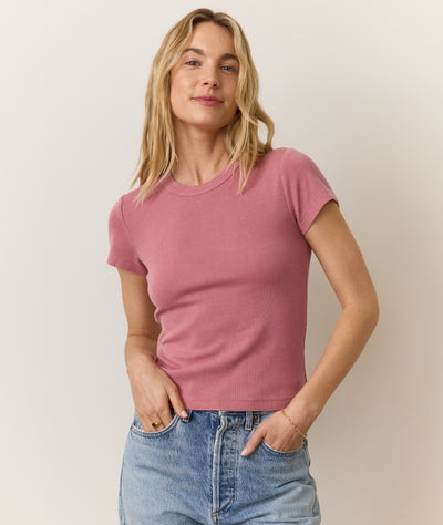 Lexi Rib Sun-In Crew Tee