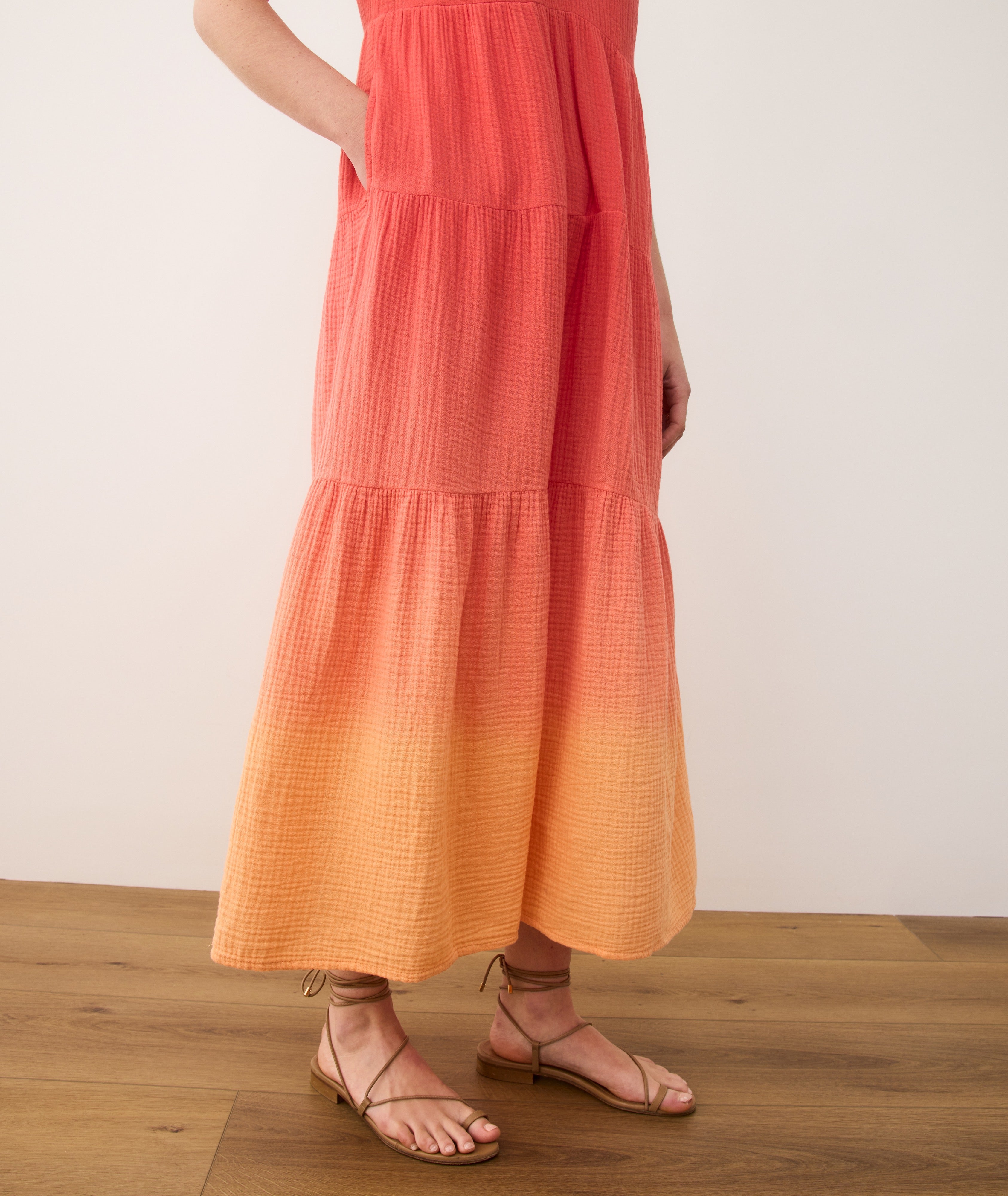 marine layer corinne maxi dress Corrine Texture Sleeveless Tiered Organic Cotton Maxi Dress in Black