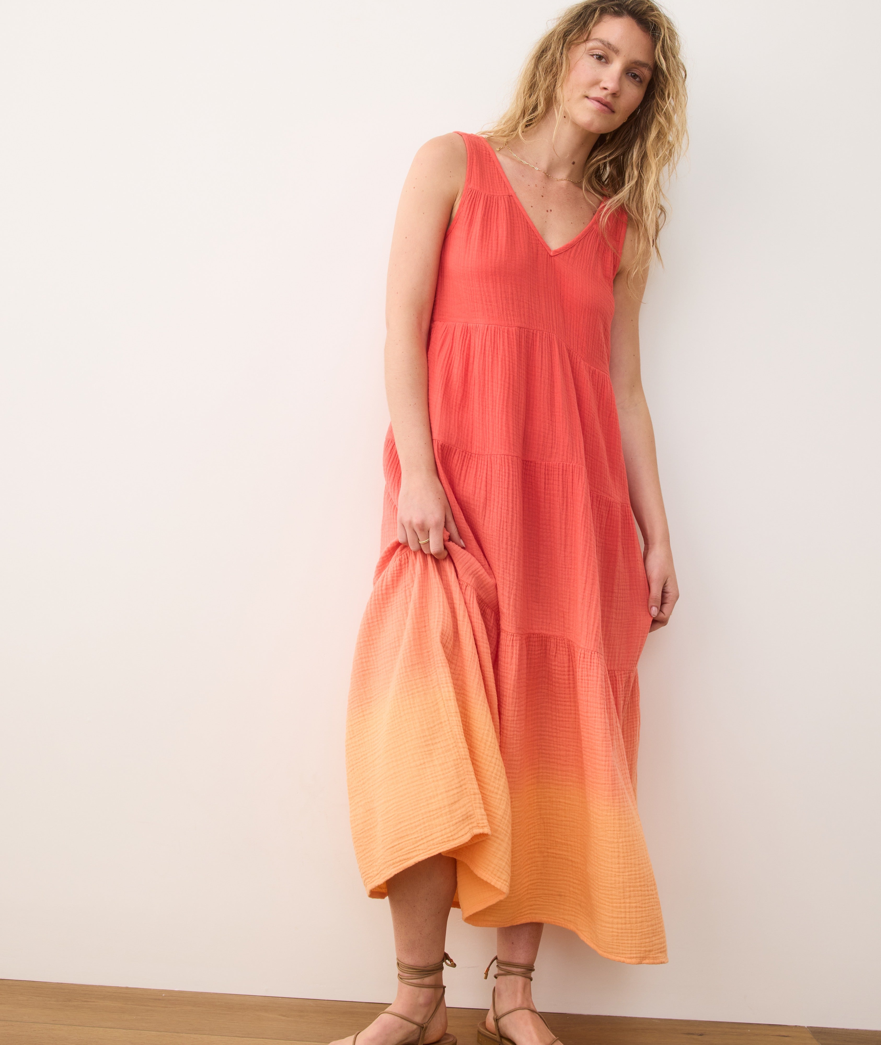 Corinne Double Cloth Maxi Dress