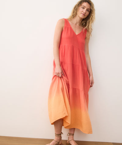 Corinne Double Cloth Maxi Dress