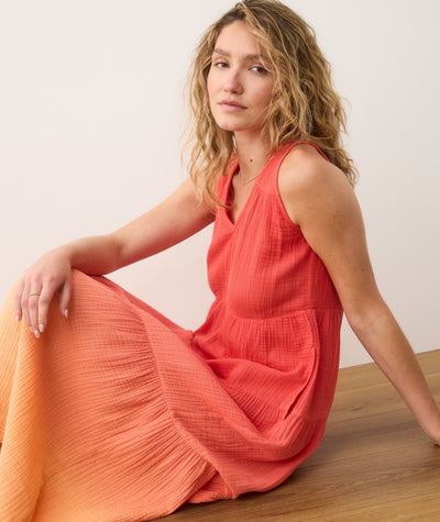 Corinne Double Cloth Maxi Dress