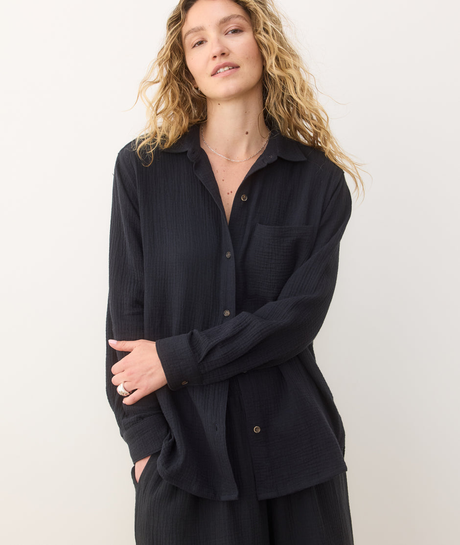 Jane Relaxed Double Cloth Shirt
