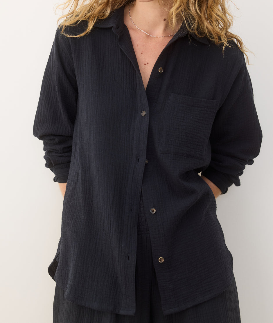 Jane Relaxed Double Cloth Shirt