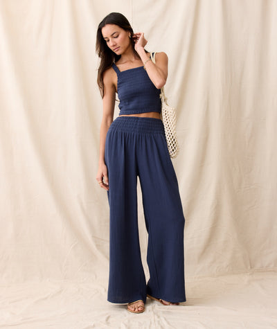 Sophia Double Cloth Palazzo Pant