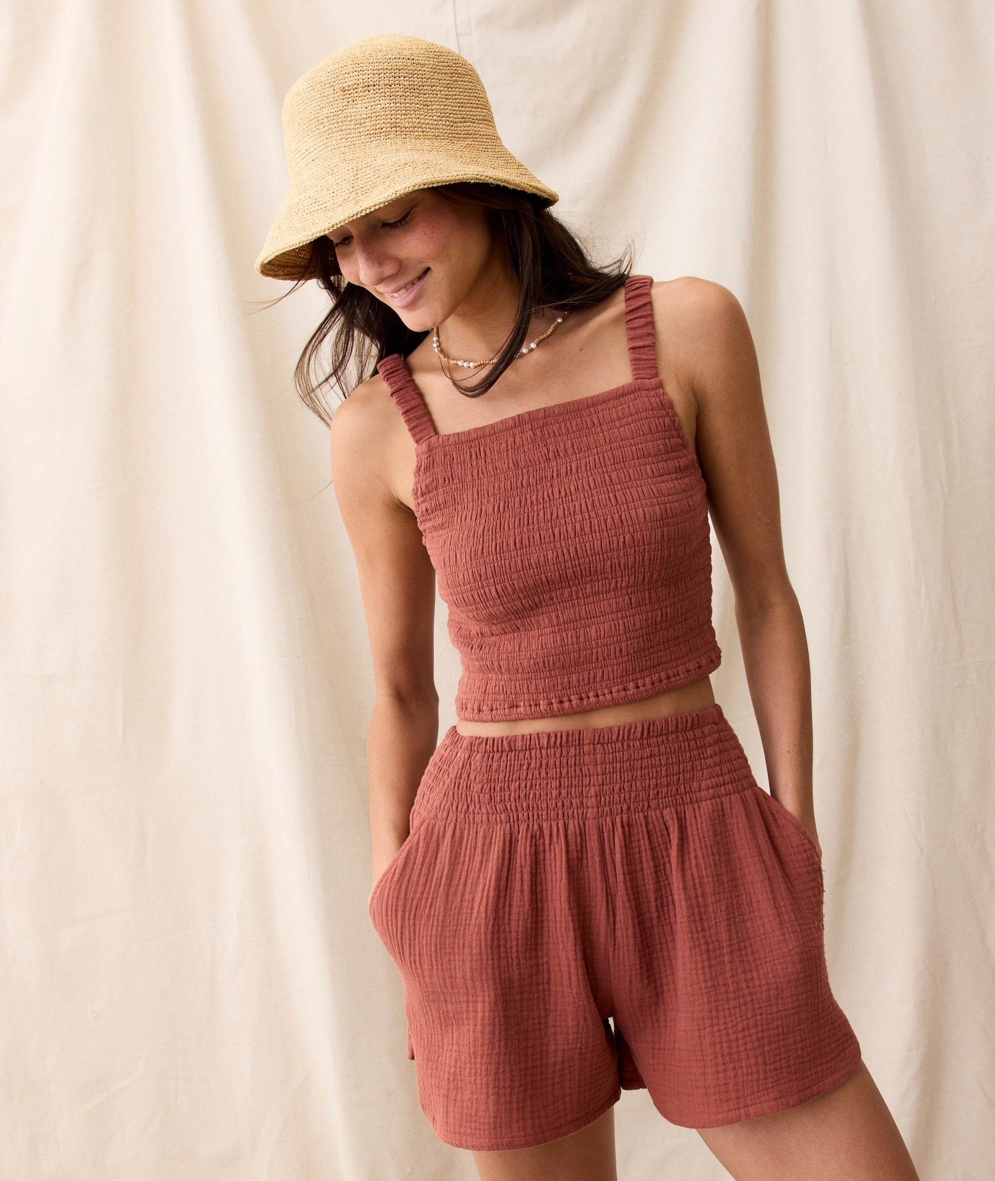 Lila Double Cloth Tank