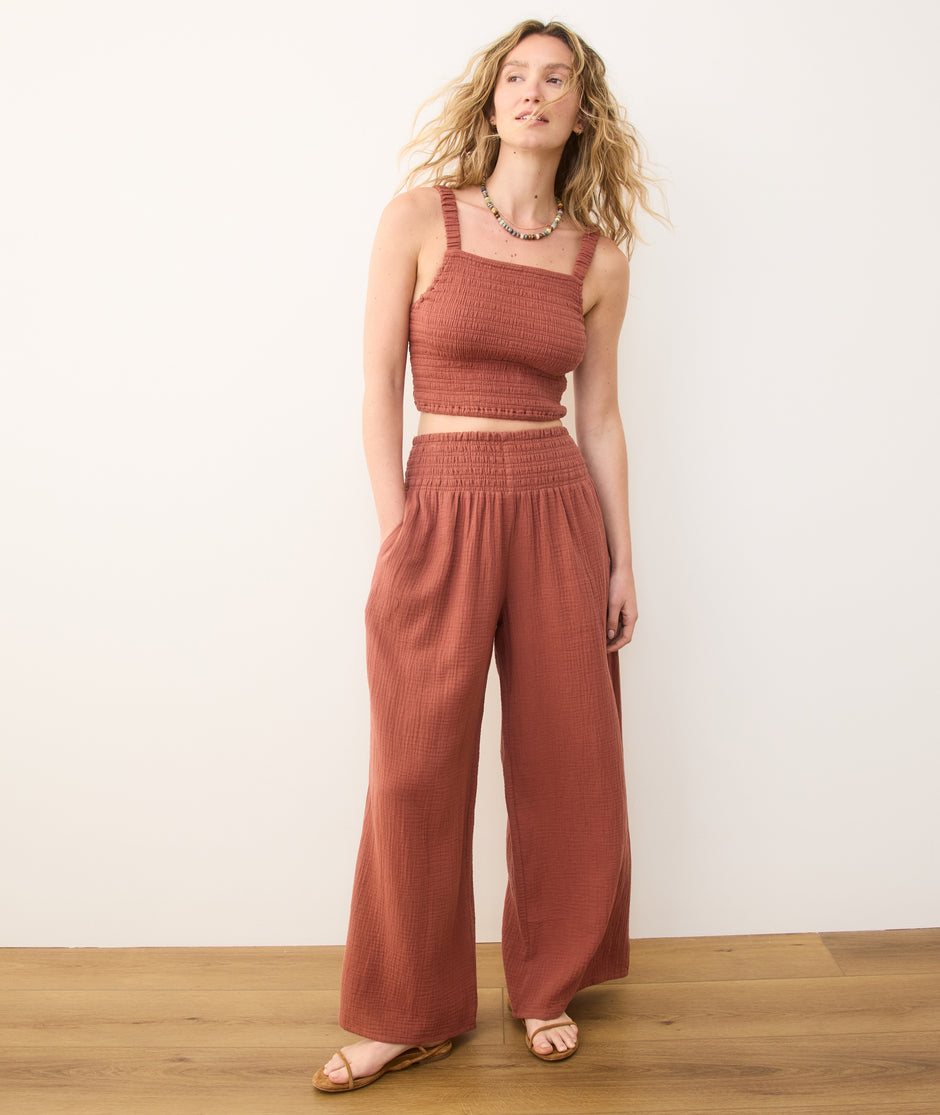 Sophia Double Cloth Palazzo Pant