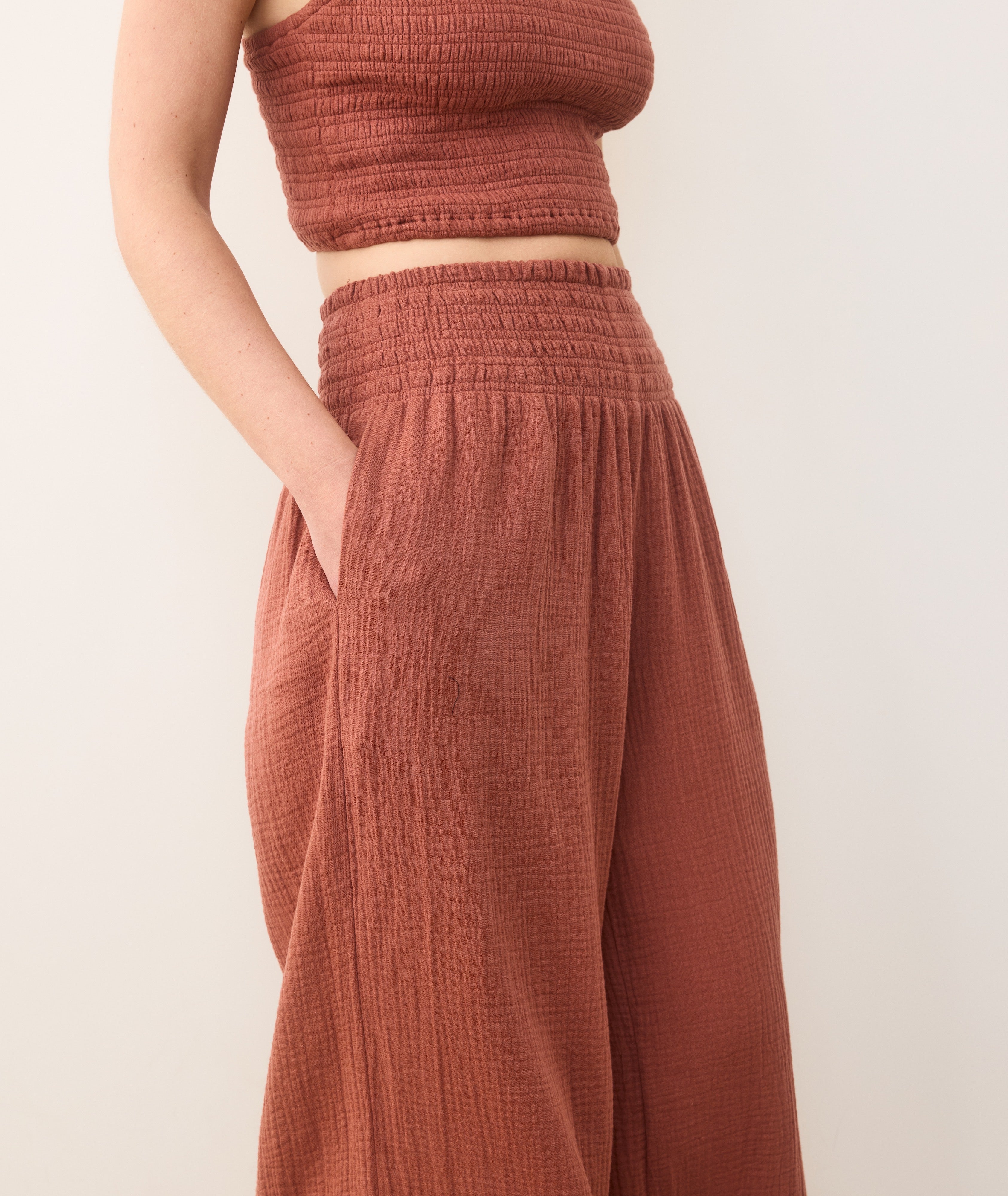 Sophia Double Cloth Palazzo Pant