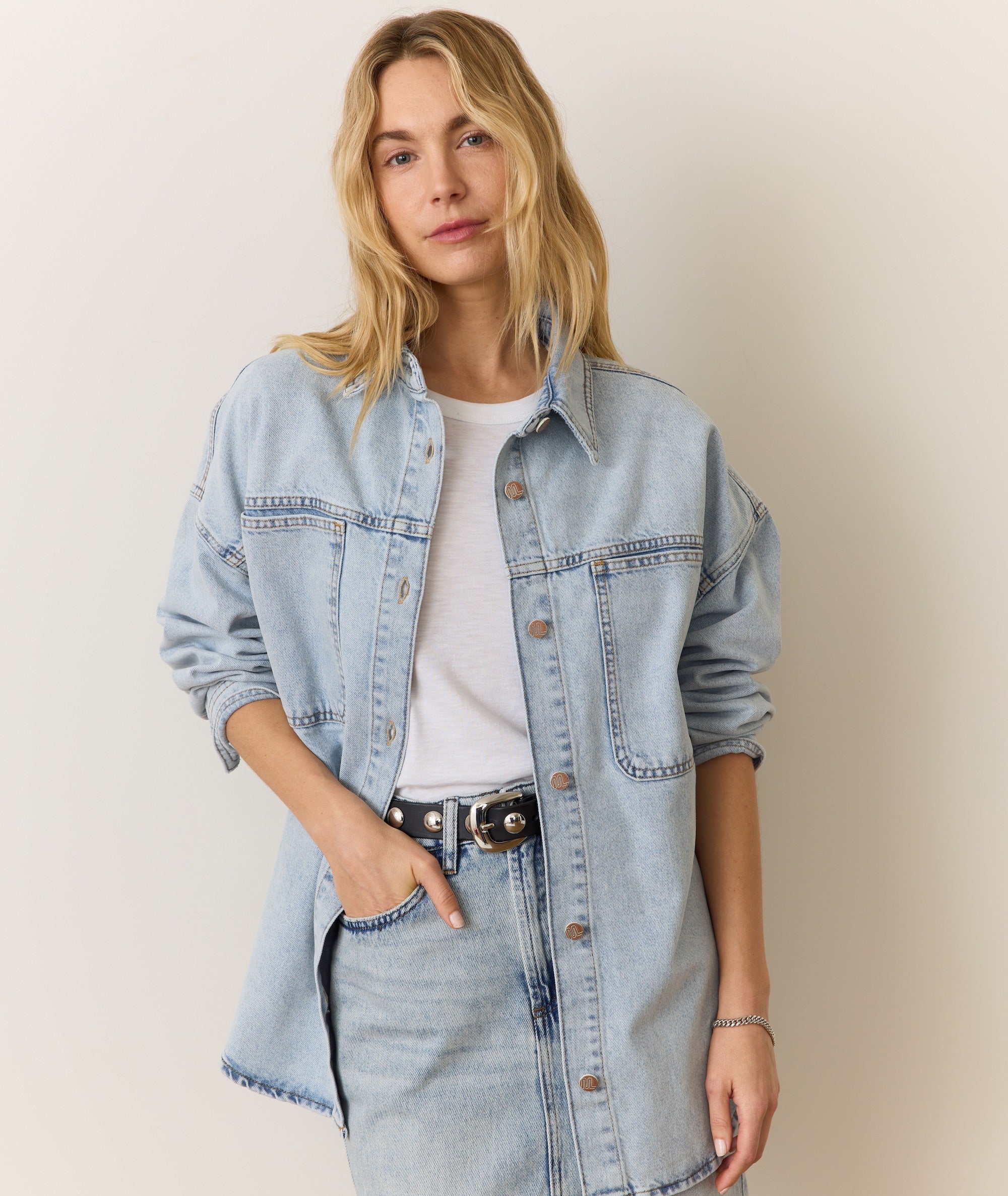 Molly Oversized Denim Shirt Jacket