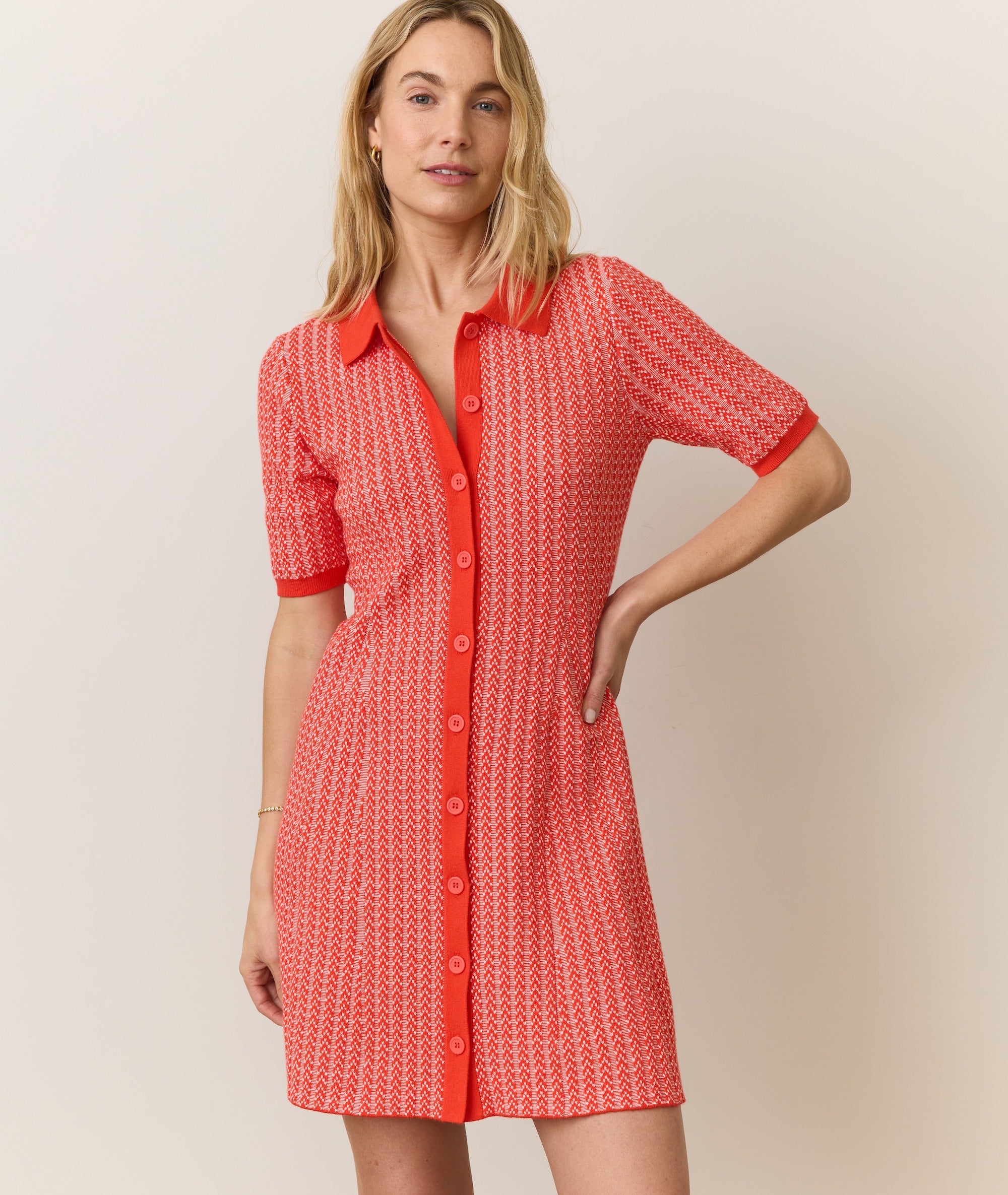 Alice Textured Polo Dress