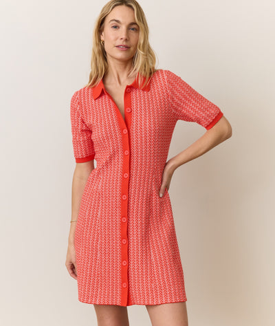 Alice Textured Polo Dress