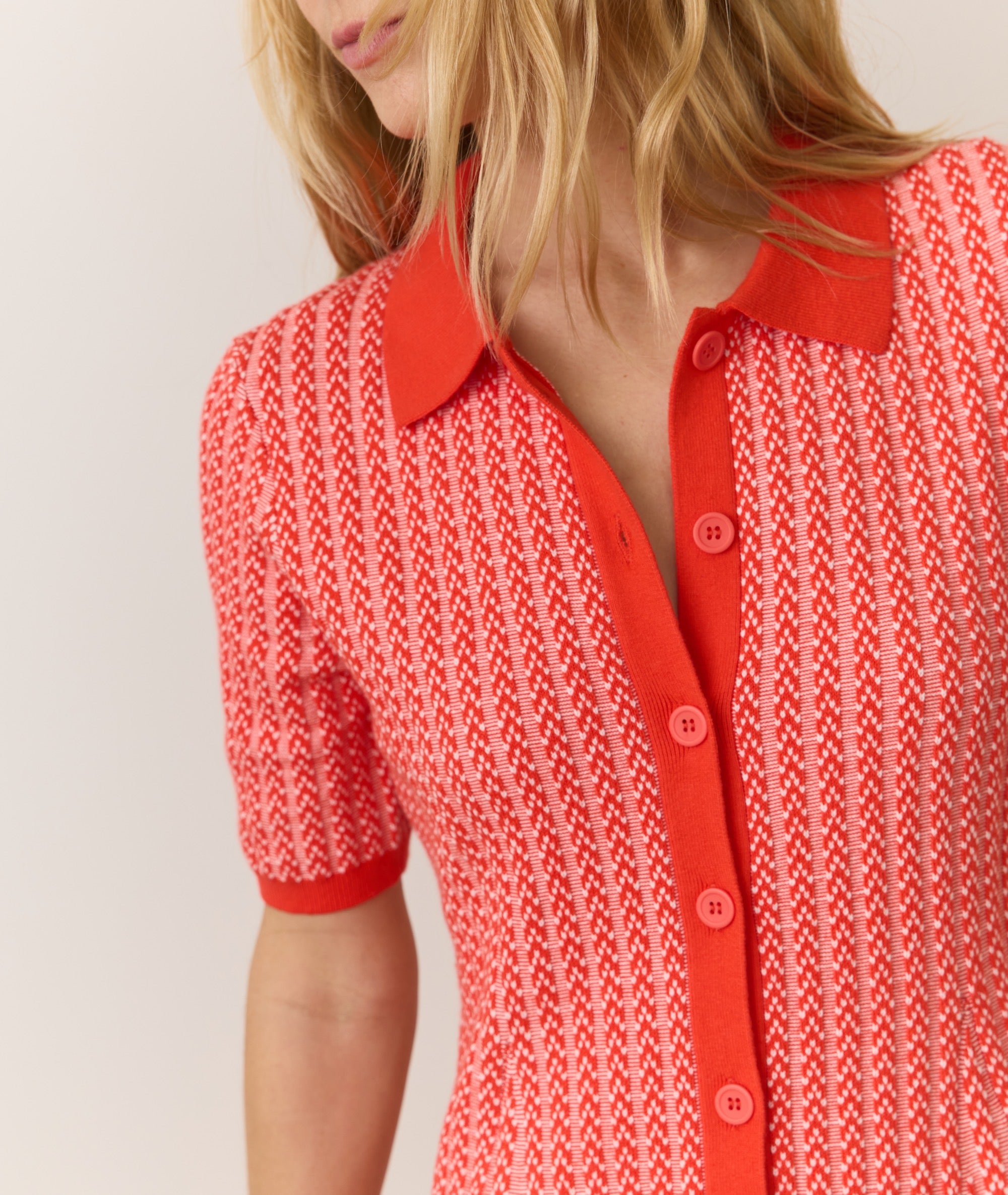 Alice Textured Polo Dress