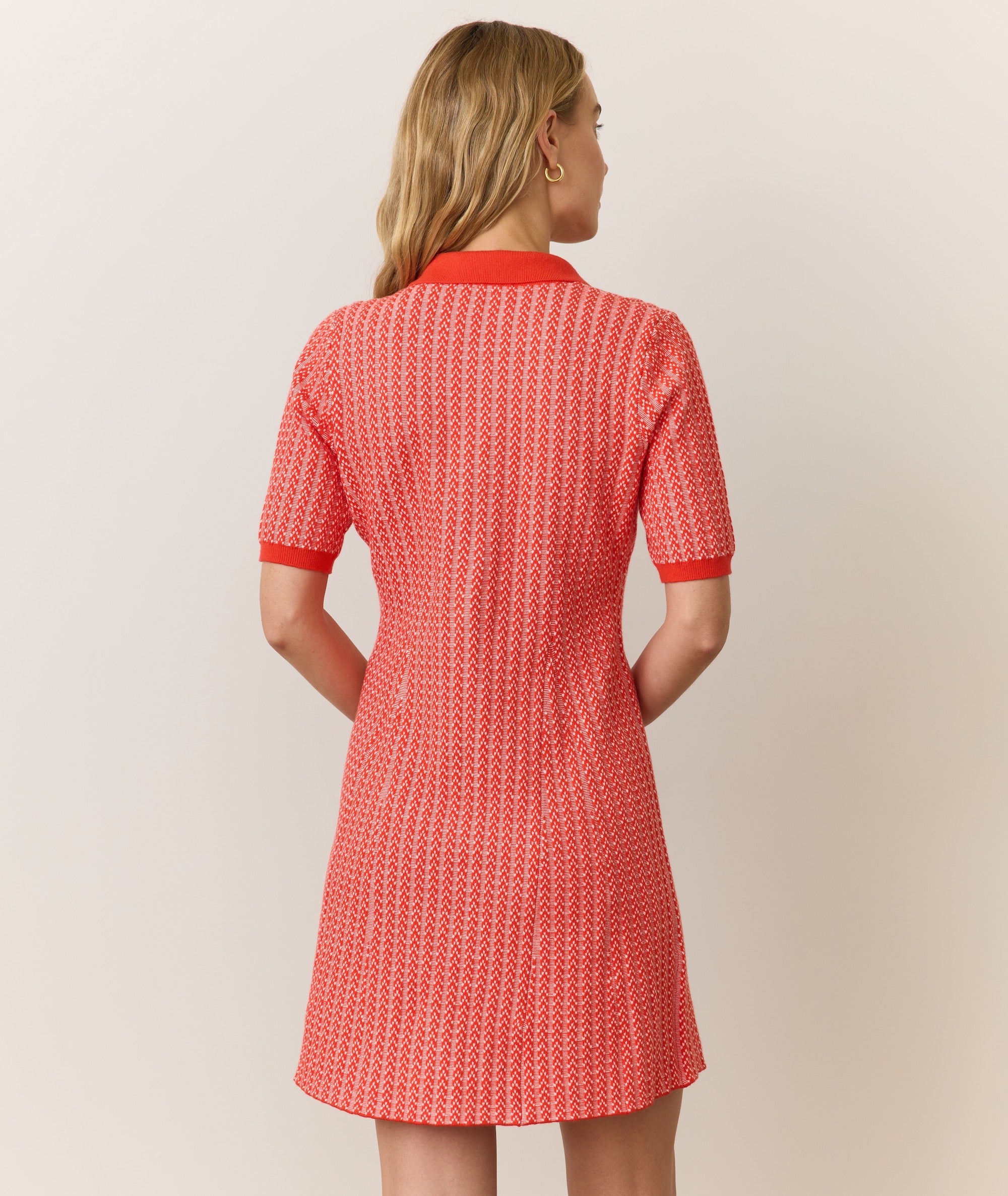 red polo dress Alice Textured Polo Dress – Marine Layer
