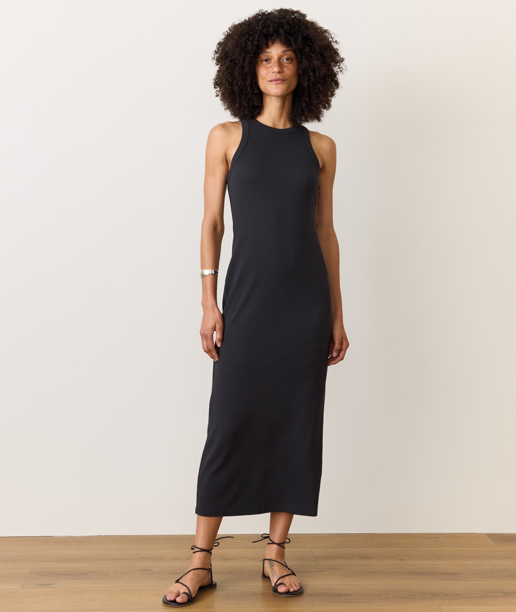 Marine Layer Lexi Rib Sun-In Maxi Dress - Black / L Marine Layer Lexi Rib Sun-In Maxi Dress - Black / L