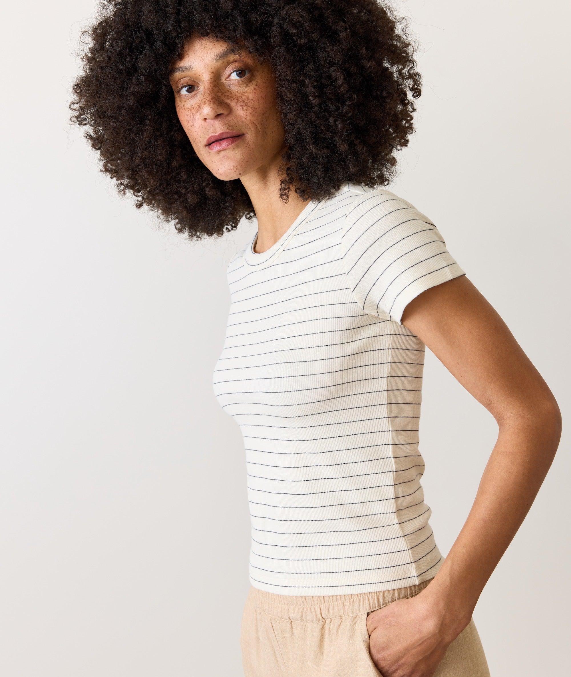 Lexi Rib Sun-In Crew Tee
