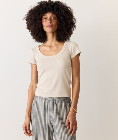 Lexi Rib Sun-In Scoop Tee
