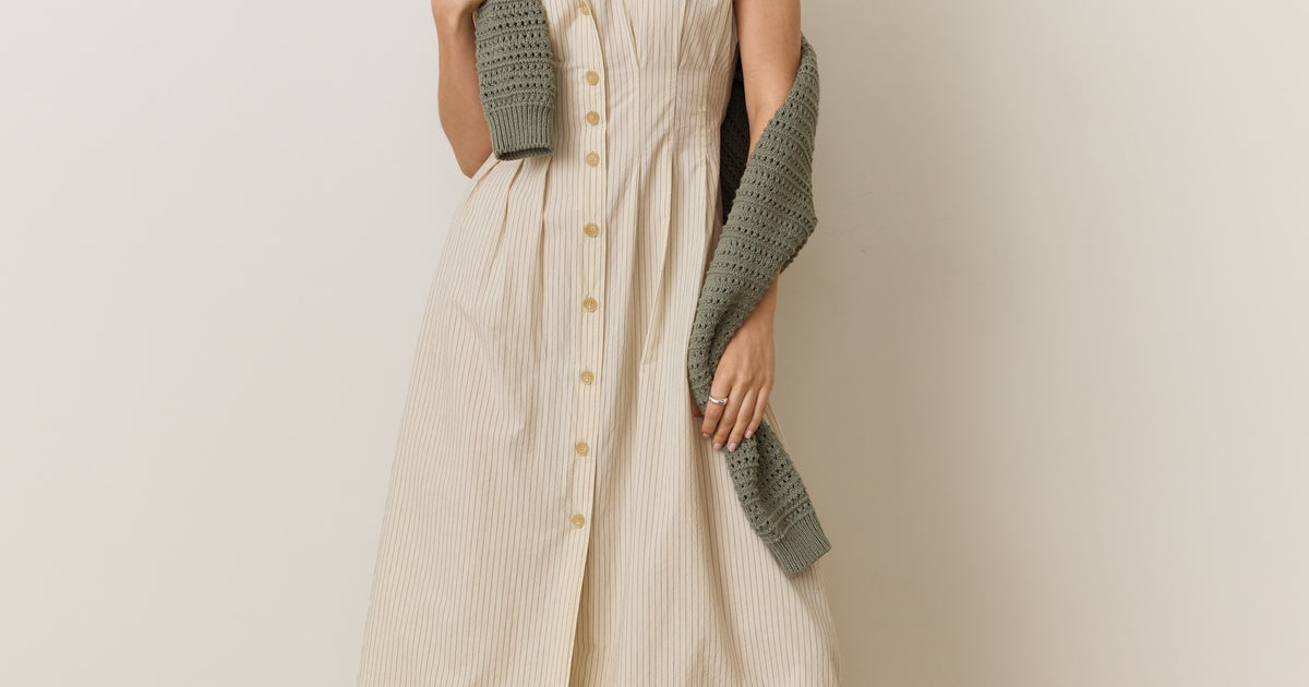 knee length dresses for ladies Arden Midi Shirt Dress – Marine Layer