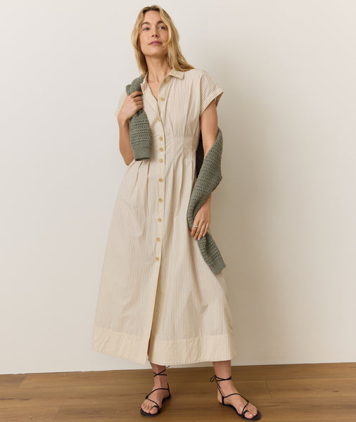 navy shirt dress midi Hattie Dress-Navy S Slip it on Marine Layer Nova Midi Shirt