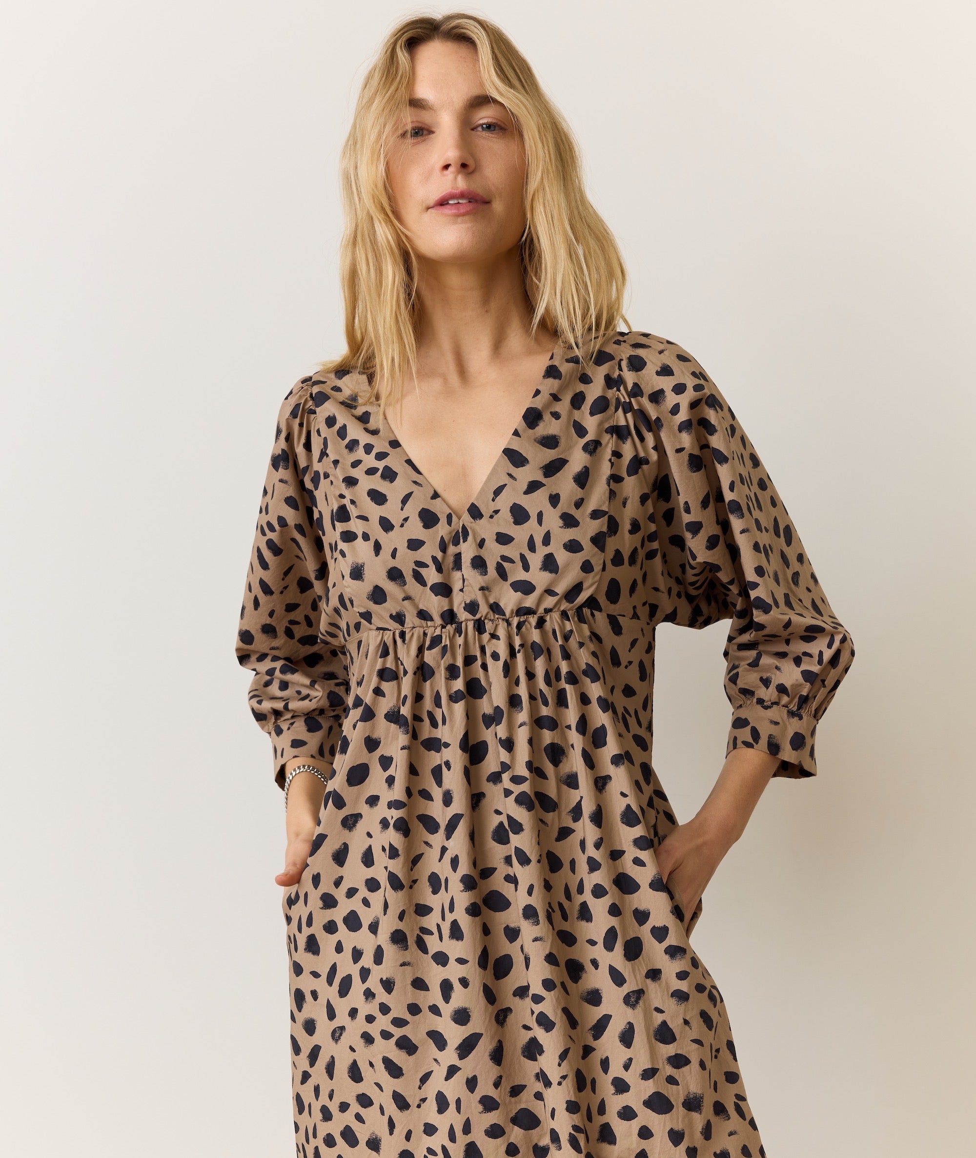 Women's Alani Poplin Maxi Dress | Abstract Animal | Small by Marine Layer Women's Alani Poplin Maxi Dress | Abstract Animal | Small by Marine Layer