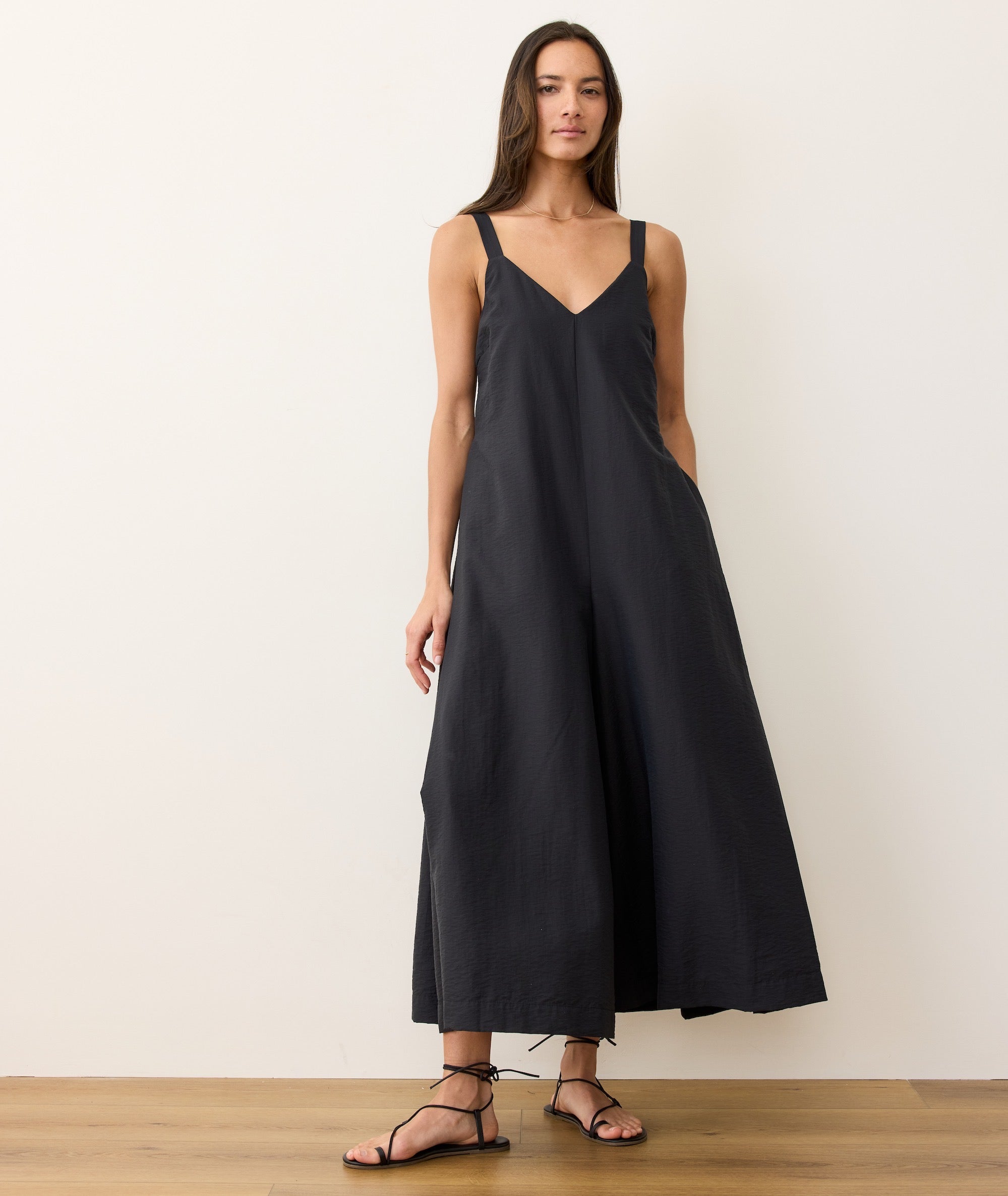 【美品】louren ette wide overall Women's Off-White Stretch Twill Jumpsuit