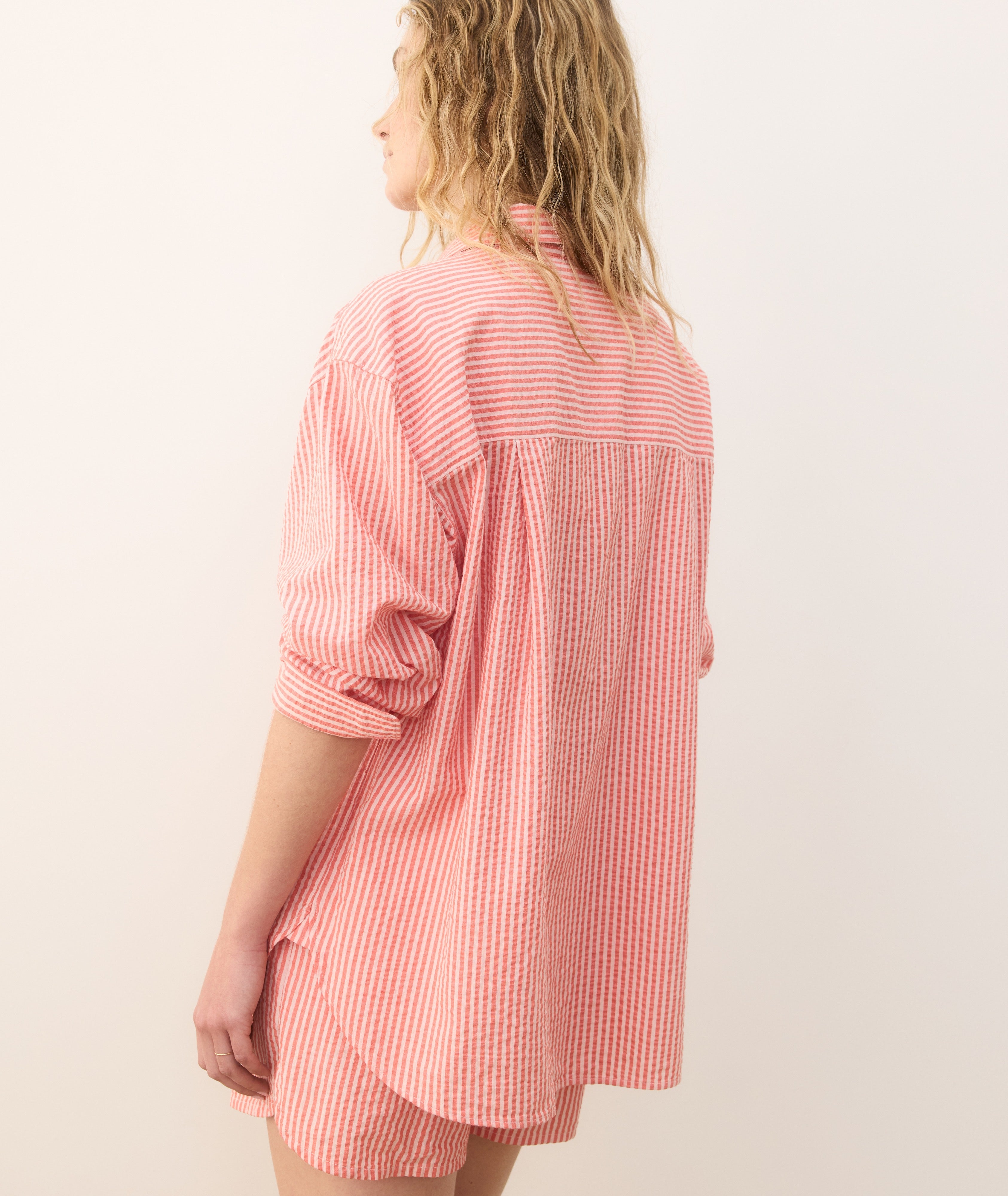 Gracey Oversized Seersucker Shirt