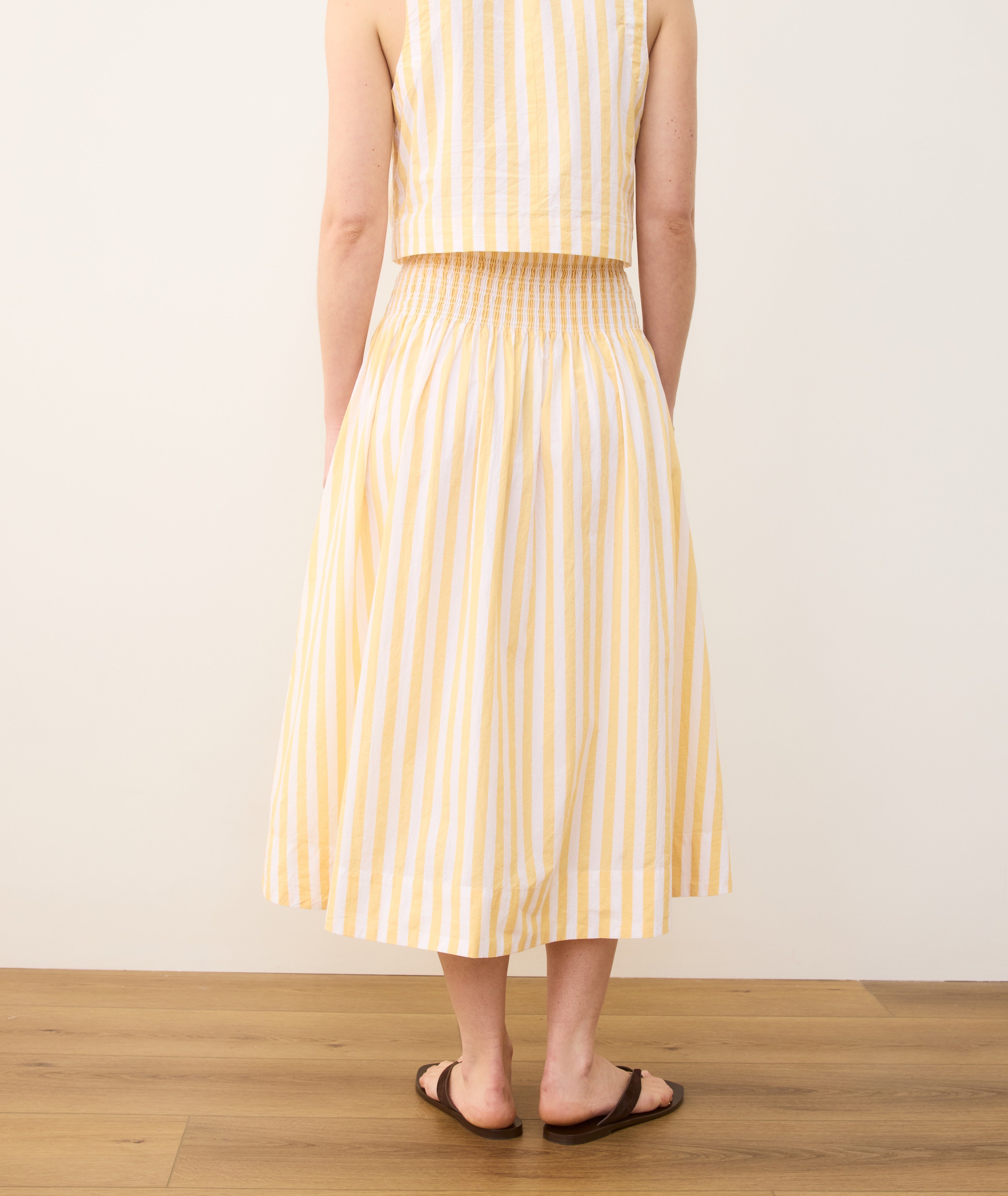 Bea Poplin Midi Skirt