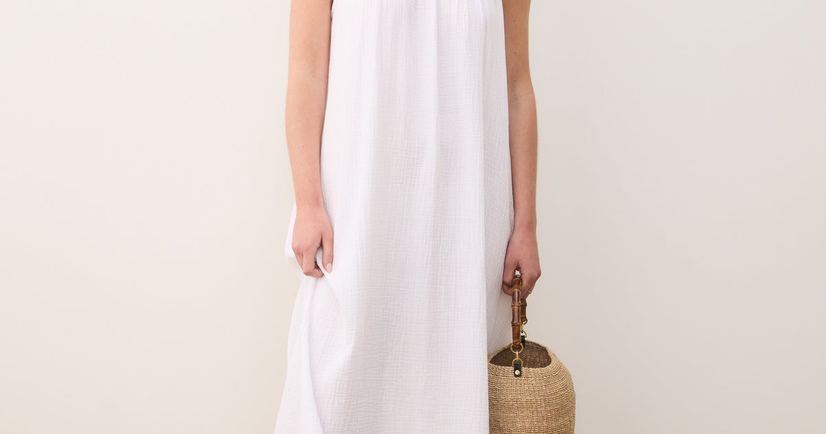 Women's Millie Relaxed Double Cloth Maxi Dress | Bright White