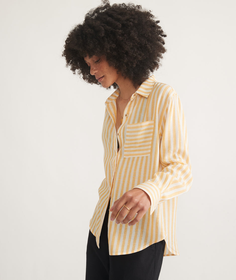 Abbey Linen Button Down