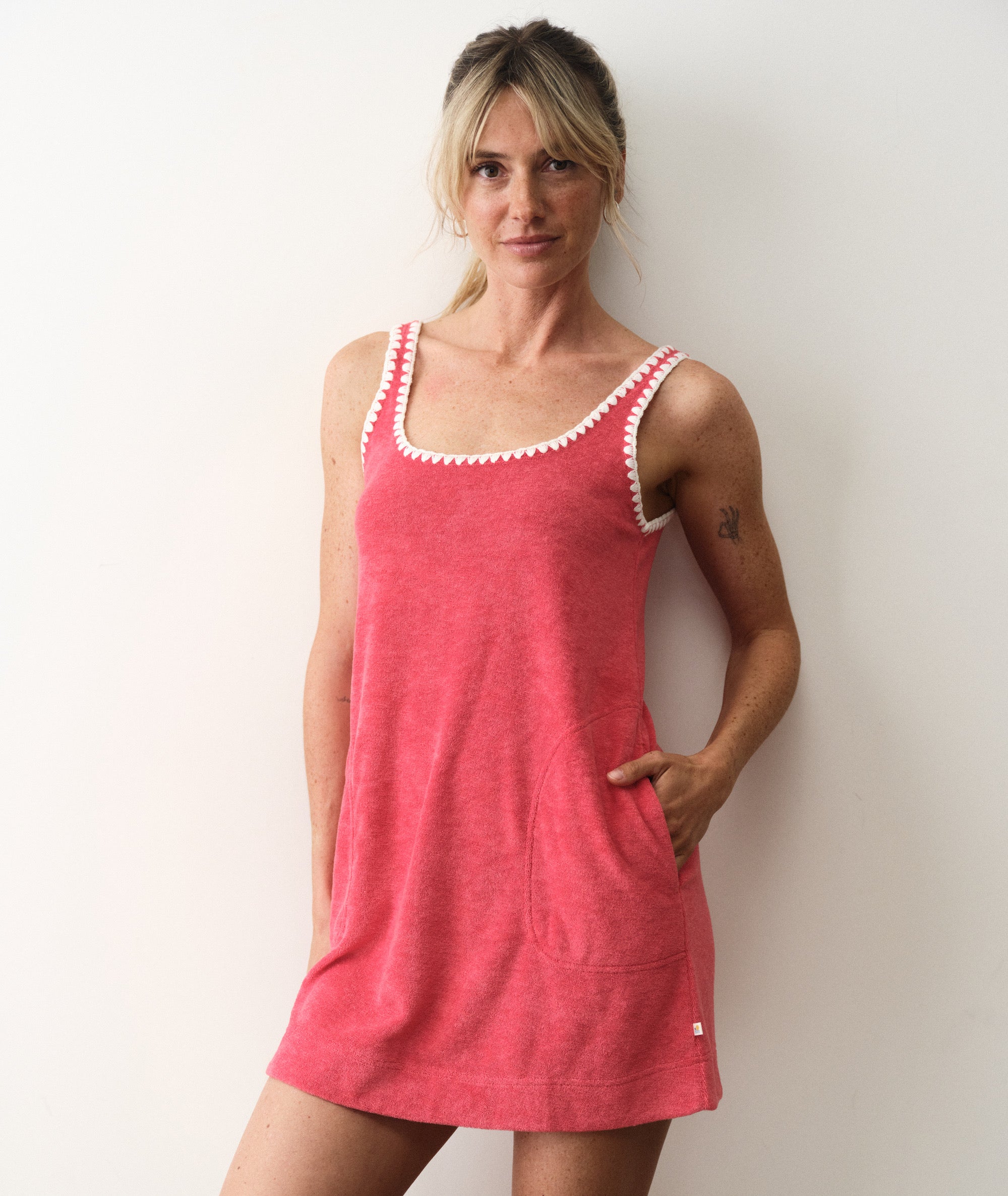 Women's Beach Terry Dress | Red | XS by Marine Layer Women's Beach Terry Dress | Red | XS by Marine Layer