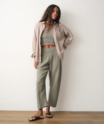 Georgia Double Cloth Barrel Pant