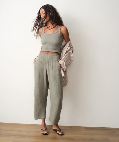 Georgia Double Cloth Barrel Pant