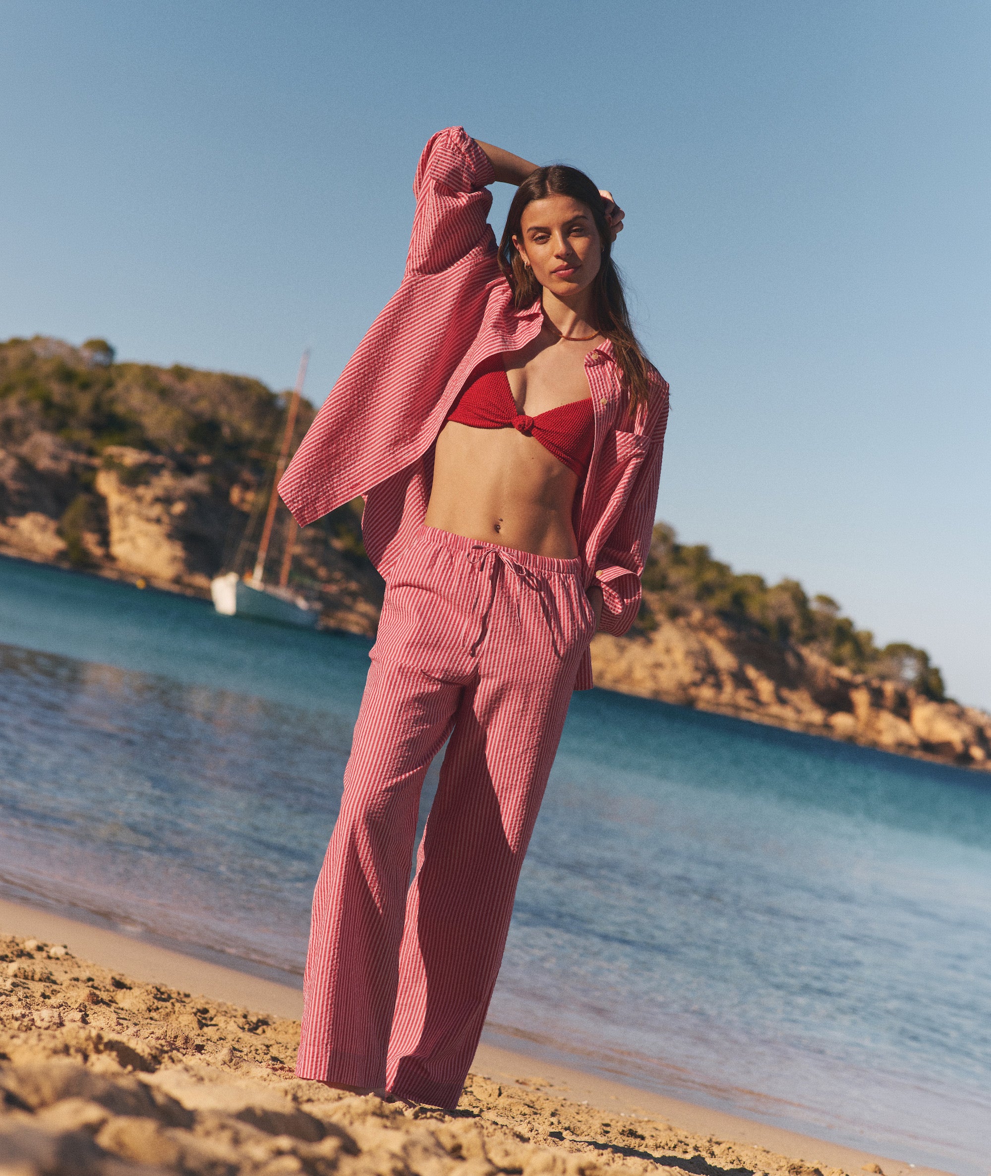 Josie Seersucker Drawstring Pant