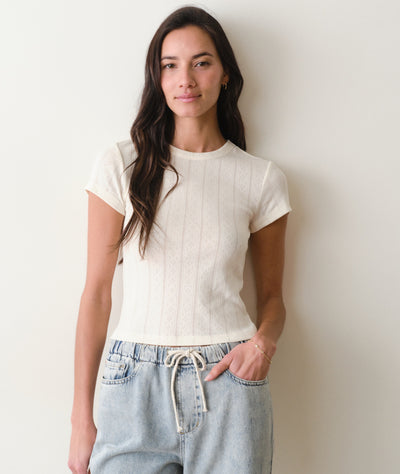 Lexi Pointelle Tee