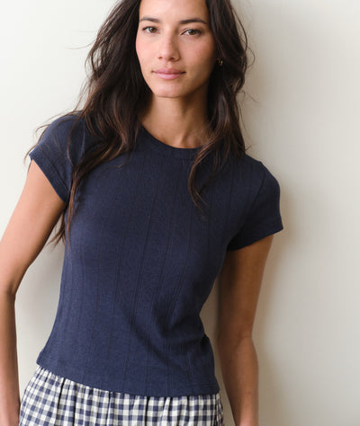 Lexi Pointelle Tee