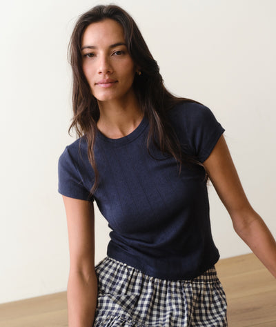 Lexi Pointelle Tee