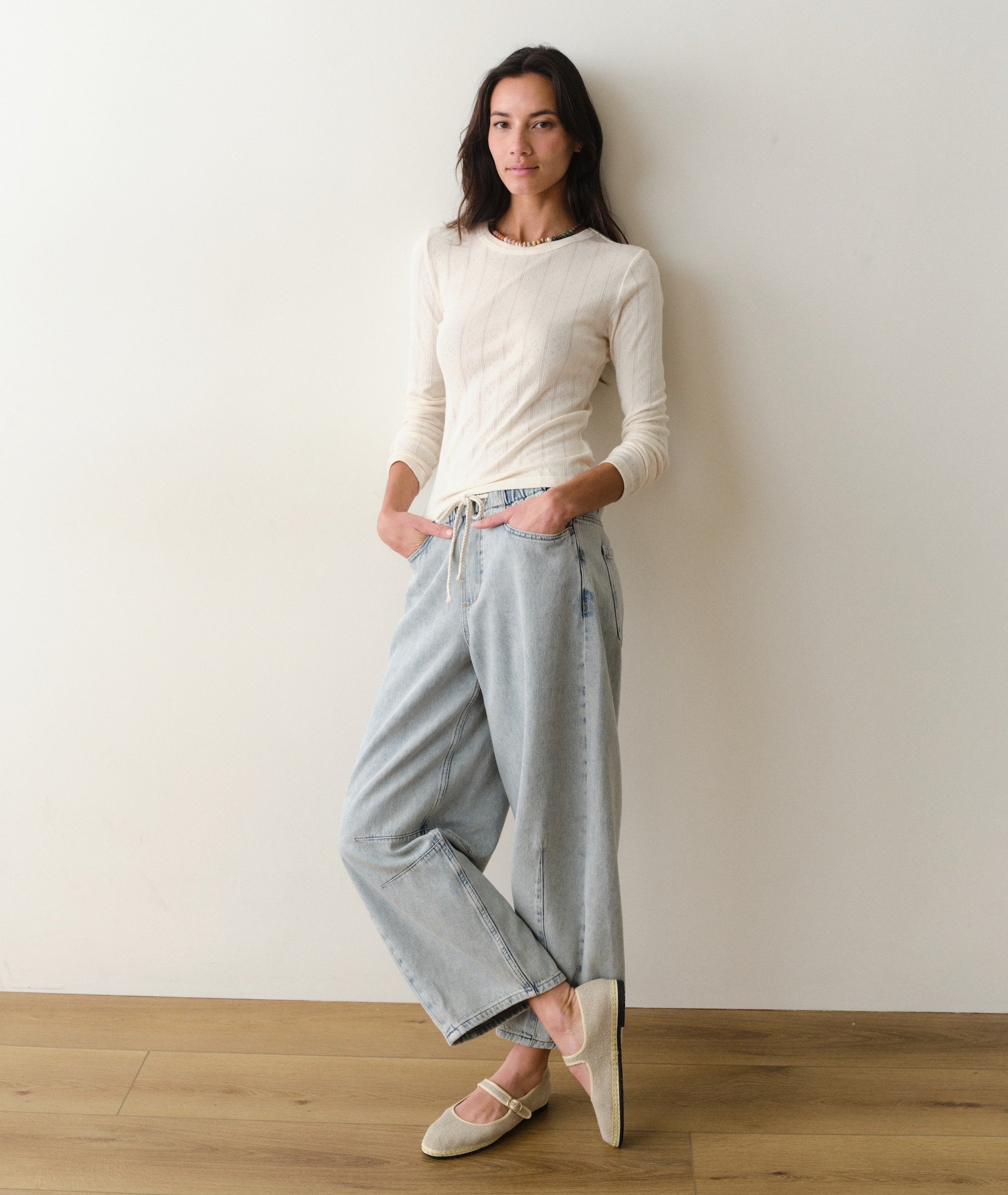 Lexi Pointelle Long Sleeve Tee