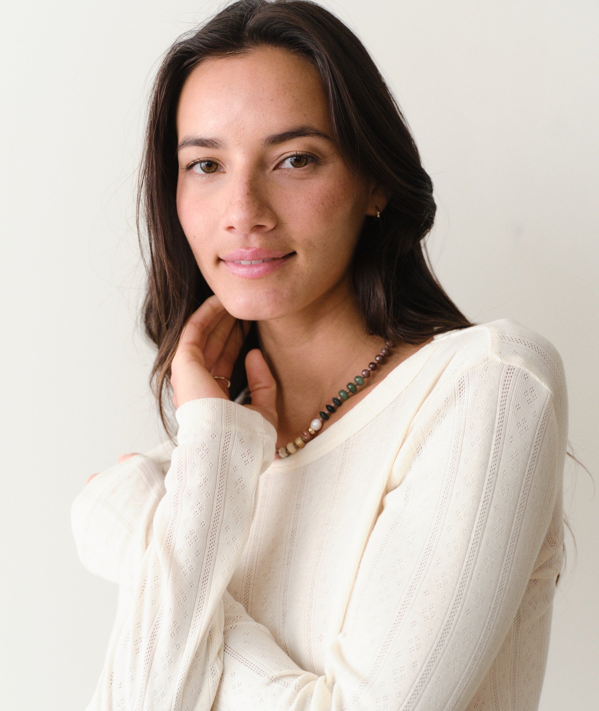 Lexi Pointelle Long Sleeve Tee