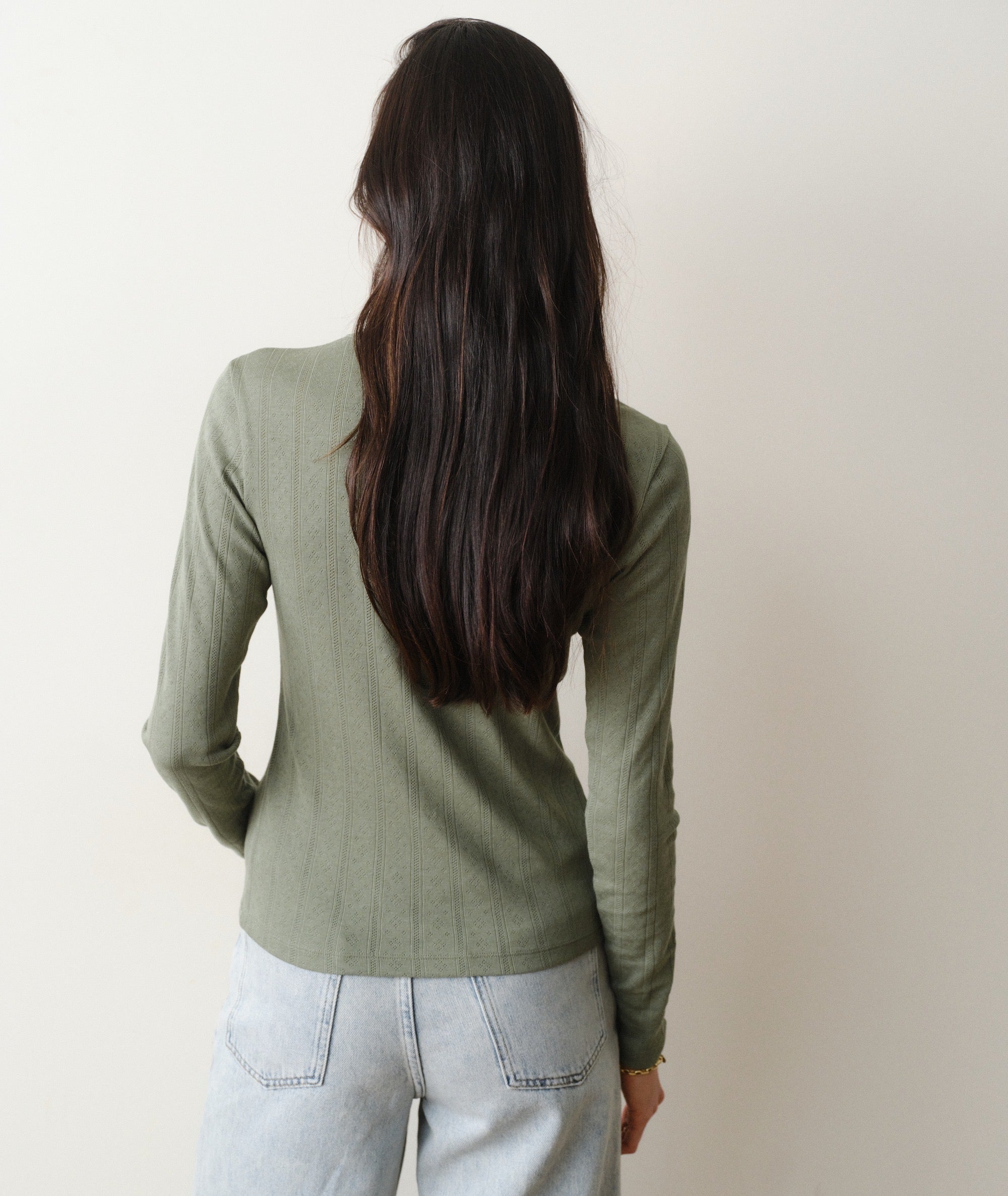 Lexi Pointelle Longsleeve Crew Tee