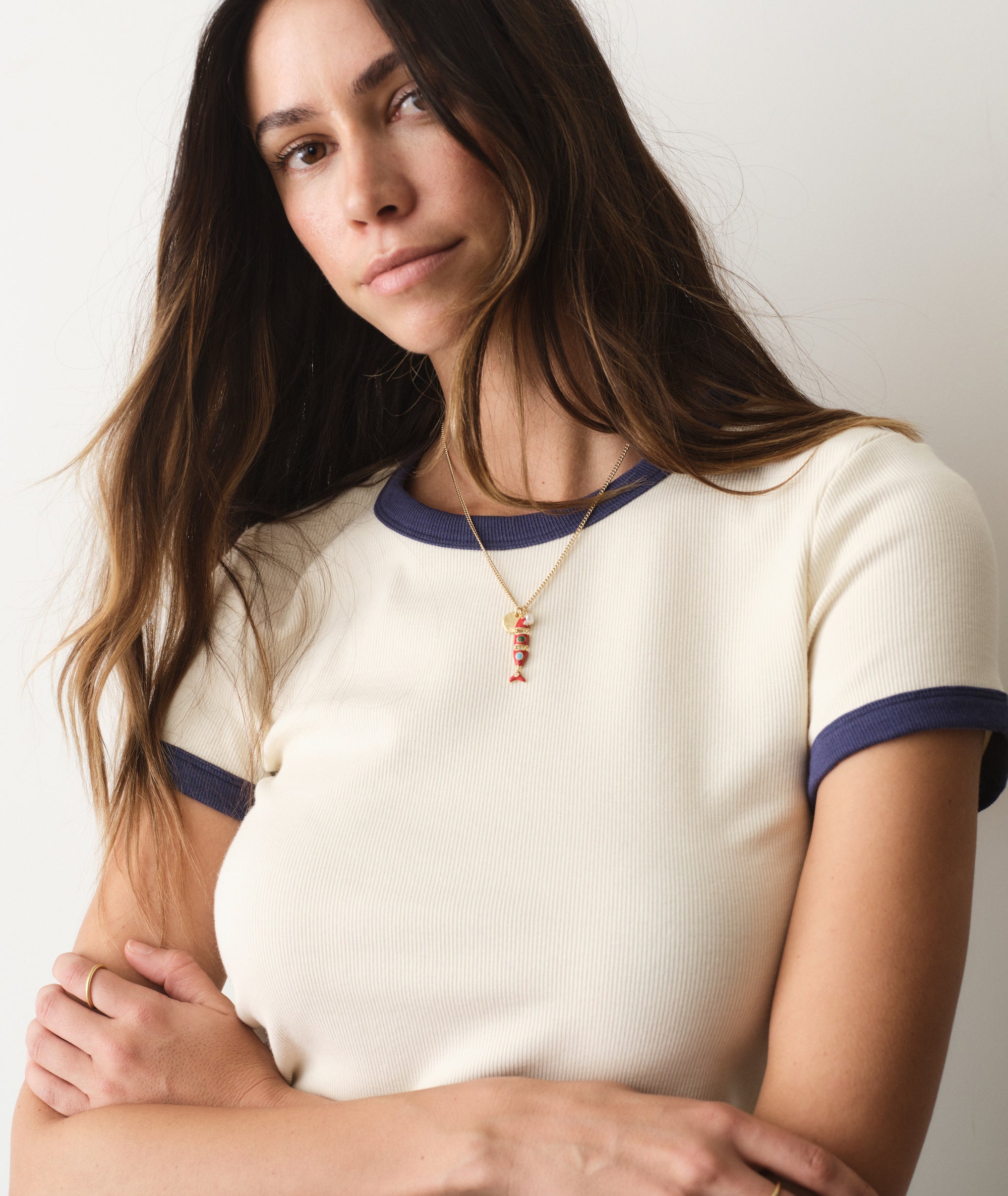 Bodyweb Ringer Tee Lexi Rib Ringer Tee – Marine Layer
