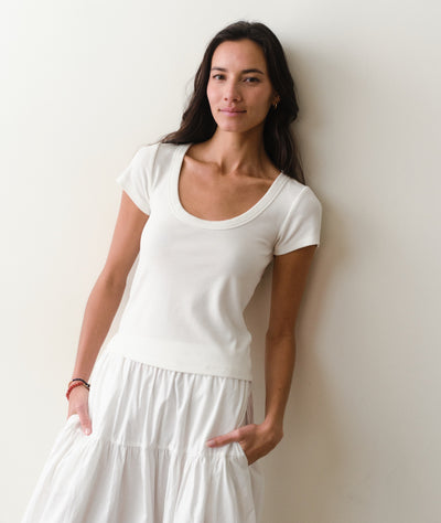 Lexi Rib Sun-In Scoop Tee