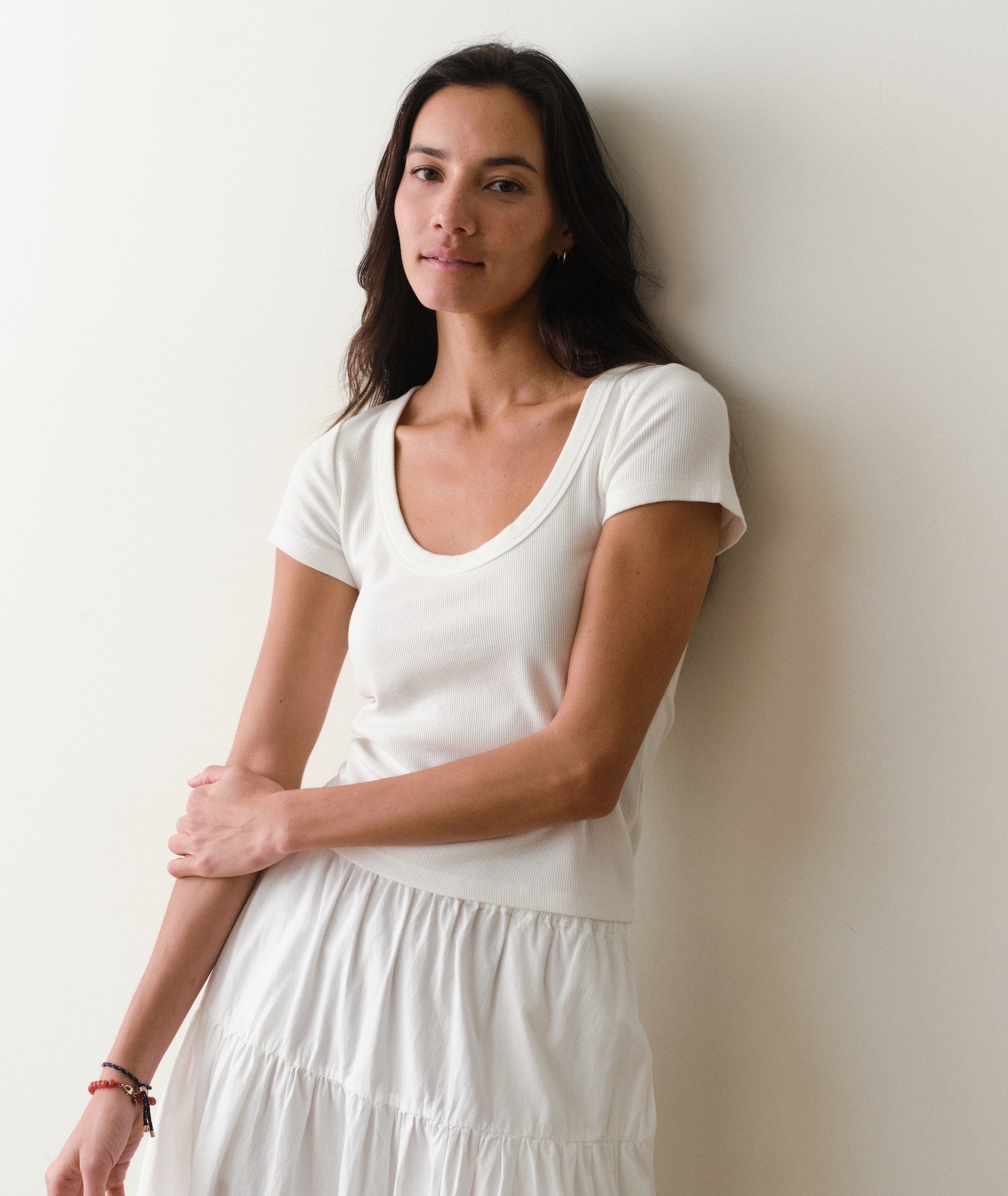 Lexi Rib Sun-In Scoop Tee