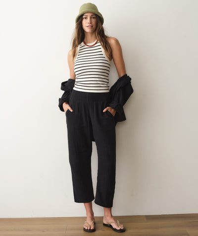 Georgia Double Cloth Barrel Pant