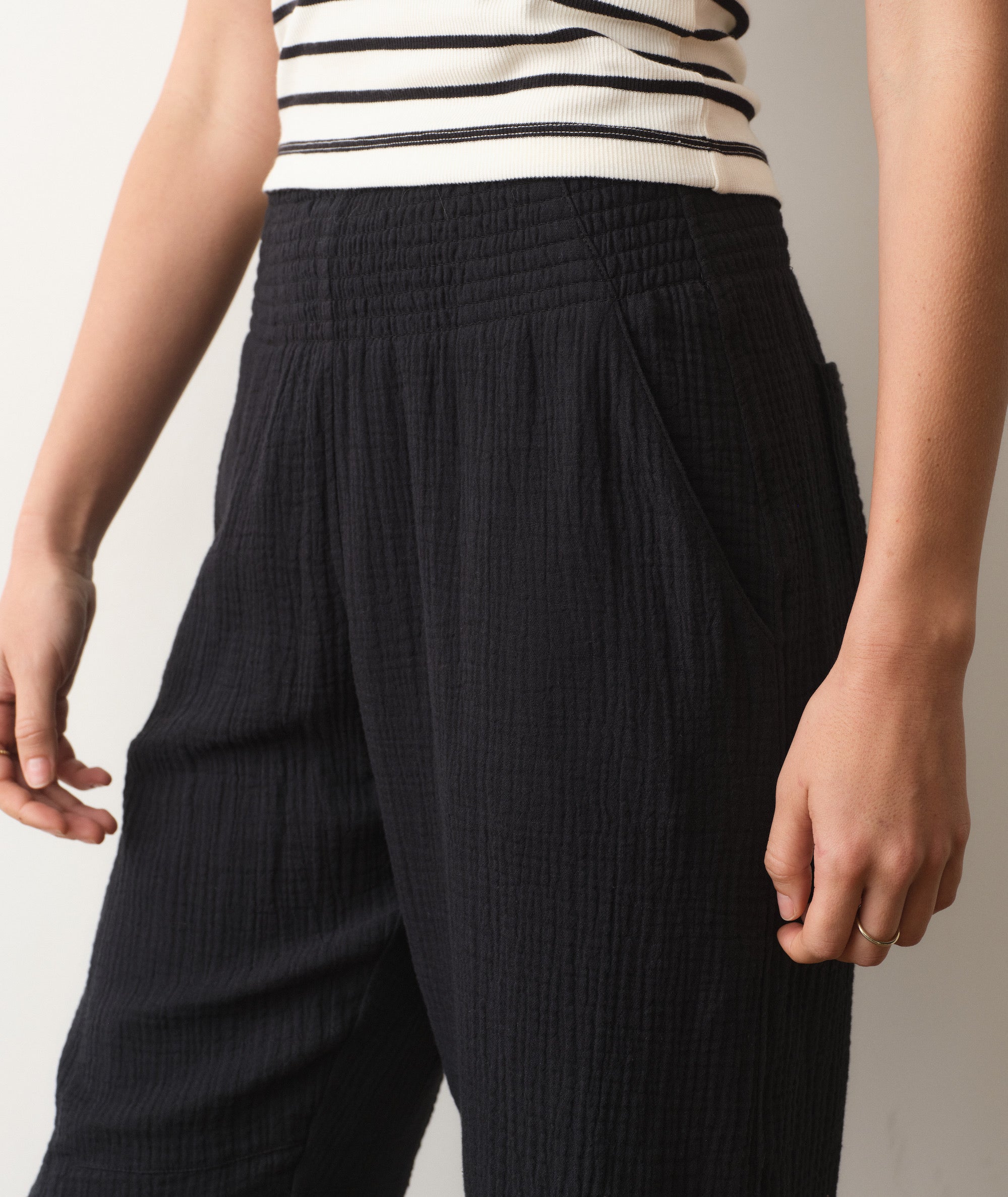 Georgia Double Cloth Barrel Pant