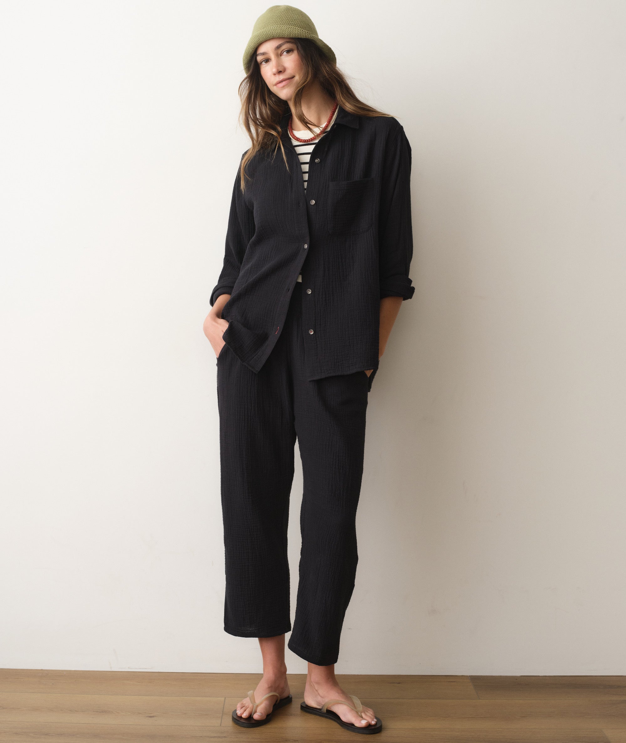 Georgia Double Cloth Barrel Pant